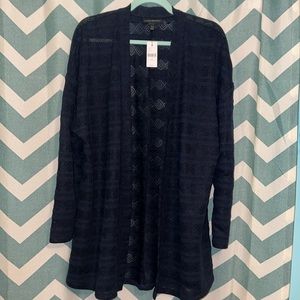 NWT Lane Bryant Navy Blue 3/4 Sleeve Cardigan